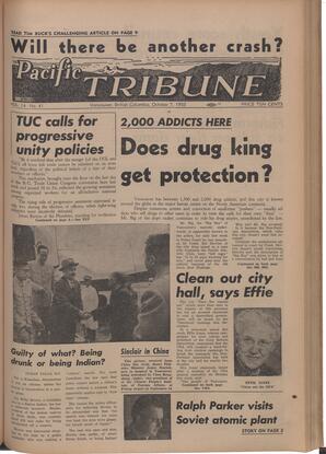   The Pacific Tribune - Friday, October 7, 1955   , page 1