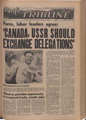   The Pacific Tribune - Friday, August 26, 1955   , page 1