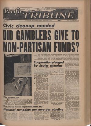   The Pacific Tribune - Friday, August 12, 1955   , page 1