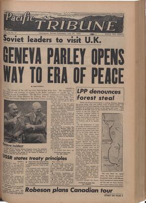   The Pacific Tribune - Friday, July 29, 1955   , page 1