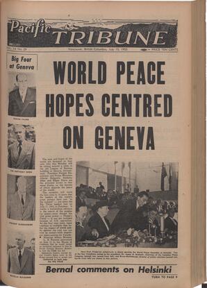   The Pacific Tribune - Friday, July 15, 1955   , page 1