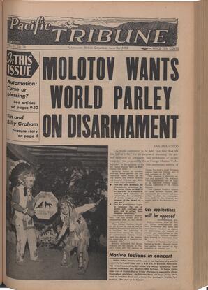   The Pacific Tribune - Friday, June 24, 1955   , page 1