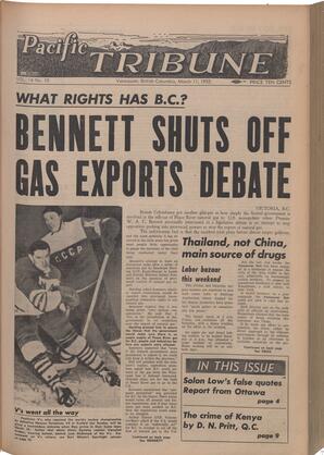   The Pacific Tribune - Friday, March 11, 1955   , page 1