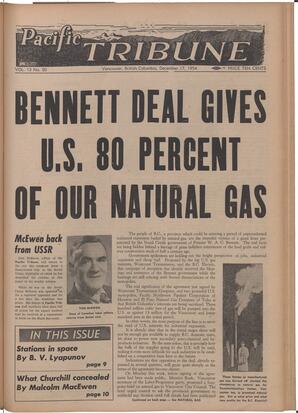   The Pacific Tribune - Friday, December 17, 1954   , page 1