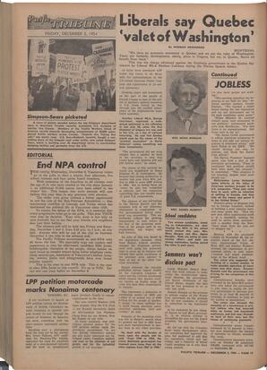   The Pacific Tribune - Friday, December 3, 1954   , page 12