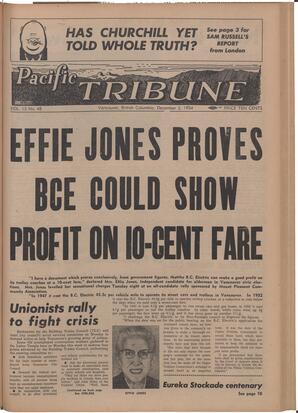   The Pacific Tribune - Friday, December 3, 1954   , page 1