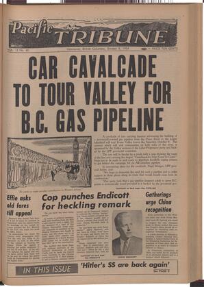   The Pacific Tribune - Friday, October 8, 1954   , page 1
