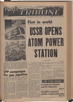   The Pacific Tribune - Friday, July 9, 1954   , page 1