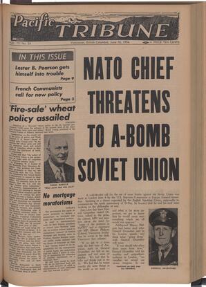   The Pacific Tribune - Friday, June 18, 1954   , page 1