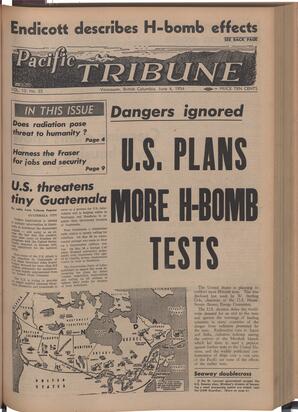   The Pacific Tribune - Friday, June 4, 1954   , page 1