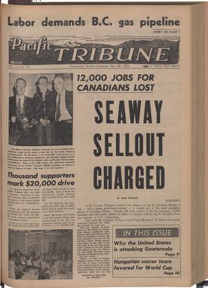   The Pacific Tribune - Friday, May 28, 1954   , page 1