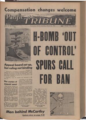   The Pacific Tribune - Friday, March 26, 1954   , page 1
