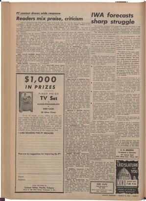   The Pacific Tribune - Friday, March 12, 1954   , page 2