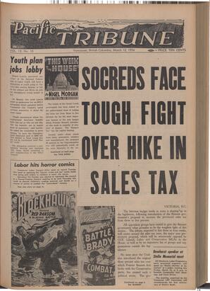   The Pacific Tribune - Friday, March 12, 1954   , page 1