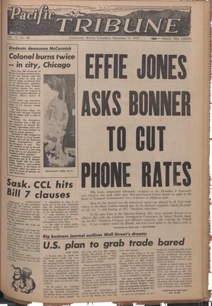  The Pacific Tribune - Friday, December 4, 1953   , page 1