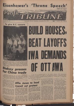   The Pacific Tribune - Friday, November 20, 1953   , page 1
