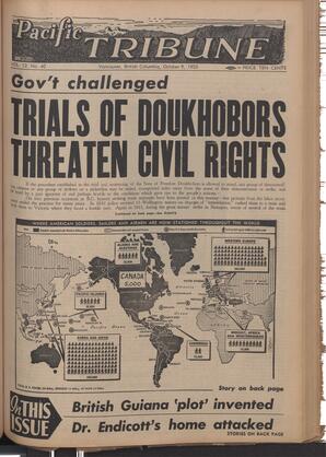  The Pacific Tribune - Friday, October 9, 1953   , page 1