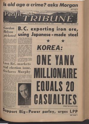   The Pacific Tribune - Friday, May 29, 1953   , page 1