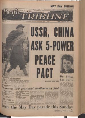   The Pacific Tribune - Friday, May 1, 1953   , page 1