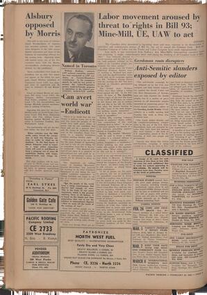   The Pacific Tribune - Friday, February 27, 1953   , page 6