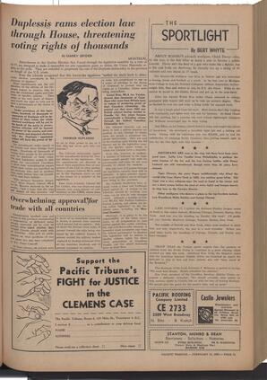   The Pacific Tribune - Friday, February 13, 1953   , page 11