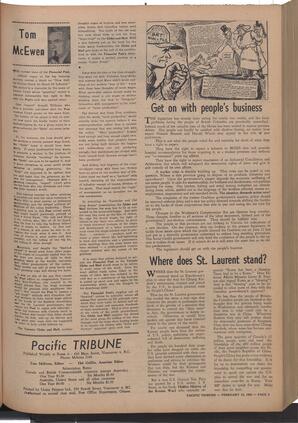  The Pacific Tribune - Friday, February 13, 1953   , page 5