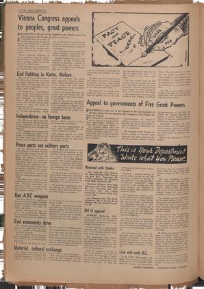   The Pacific Tribune - Friday, January 9, 1953   , page 4