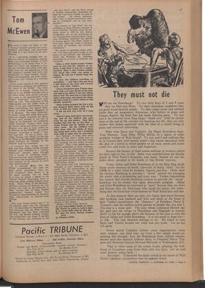   The Pacific Tribune - Friday, October 31, 1952   , page 5