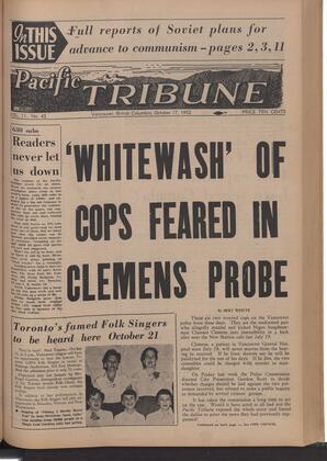   The Pacific Tribune - Friday, October 17, 1952   , page 1