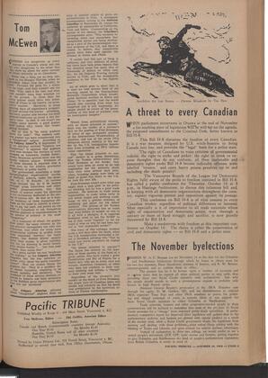  The Pacific Tribune - Friday, October 10, 1952   , page 3