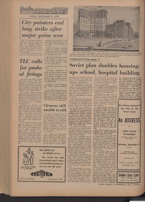   The Pacific Tribune - Friday, September 5, 1952   , page 12