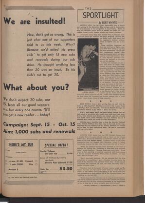   The Pacific Tribune - Friday, September 5, 1952   , page 11
