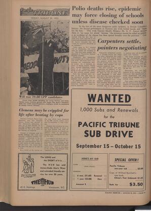   The Pacific Tribune - Friday, August 29, 1952   , page 12