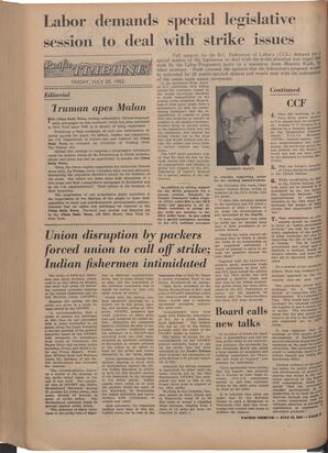  The Pacific Tribune - Friday, July 25, 1952   , page 12
