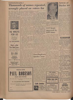   The Pacific Tribune - Friday, June 6, 1952   , page 6