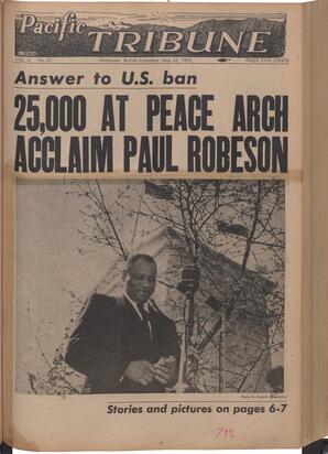   The Pacific Tribune - Friday, May 23, 1952   , page 1