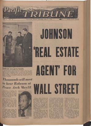   The Pacific Tribune - Friday, May 9, 1952   , page 1