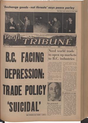   The Pacific Tribune - Friday, April 25, 1952   , page 1