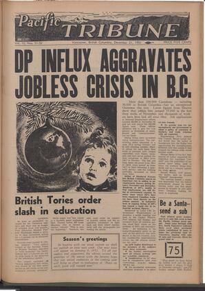   The Pacific Tribune - Friday, December 21, 1951   , page 1