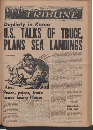   The Pacific Tribune - Friday, October 12, 1951   , page 1