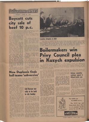  The Pacific Tribune - Friday, June 29, 1951   , page 1