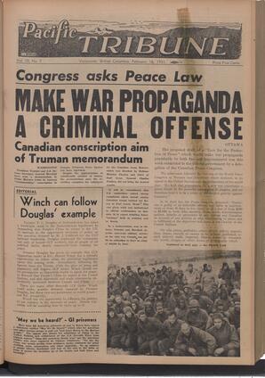   The Pacific Tribune - Friday, February 16, 1951   , page 1