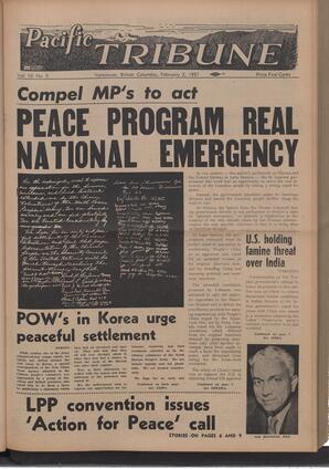   The Pacific Tribune - Friday, February 2, 1951   , page 1