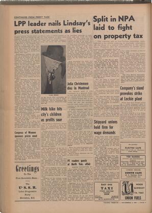   The Pacific Tribune - Friday, November 3, 1950   , page 6