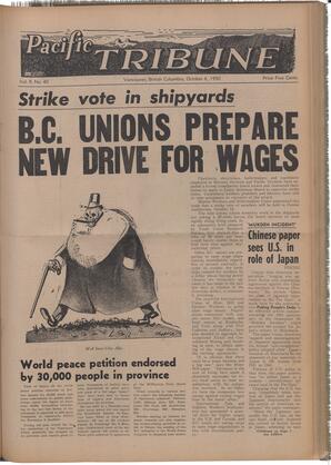   The Pacific Tribune - Friday, October 6, 1950   , page 1