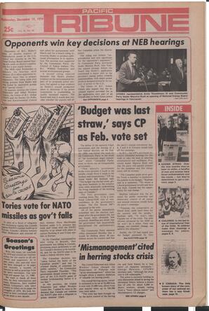   The Pacific Tribune - Wednesday, December 19, 1979   , page 1