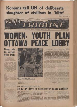   The Pacific Tribune - Friday, August 18, 1950   , page 1
