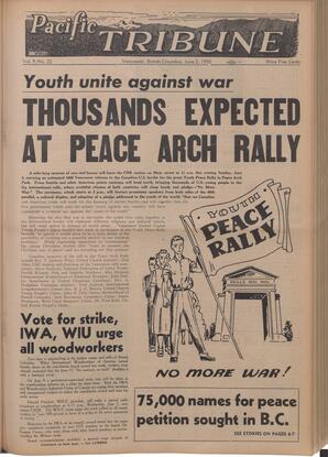   The Pacific Tribune - Friday, June 2, 1950   , page 1
