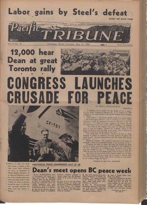   The Pacific Tribune - Friday, May 12, 1950   , page 1