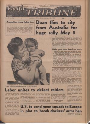   The Pacific Tribune - Friday, April 21, 1950   , page 1